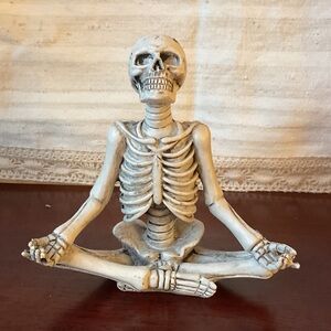 Yoga Skeleton Figurine - Bone White Decorative Statue